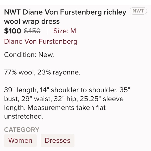 COPY - DVF wrap dress (reposh) - Picture 6 of 6